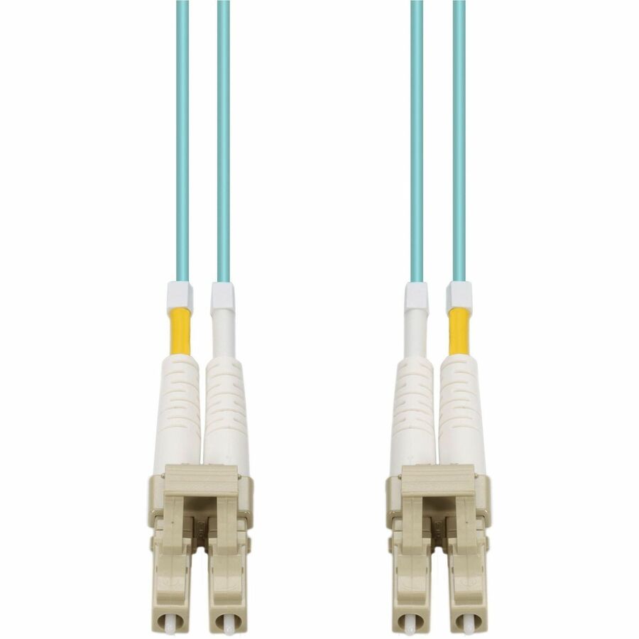 AddOn 35m LC (Male) to LC (Male) Aqua OM4 Duplex Fiber OFNR (Riser-Rated) Patch Cable - 100% compatible and guaranteed to work in OM4 and OM3 applications - ADD-LC-LC-35M5OM4