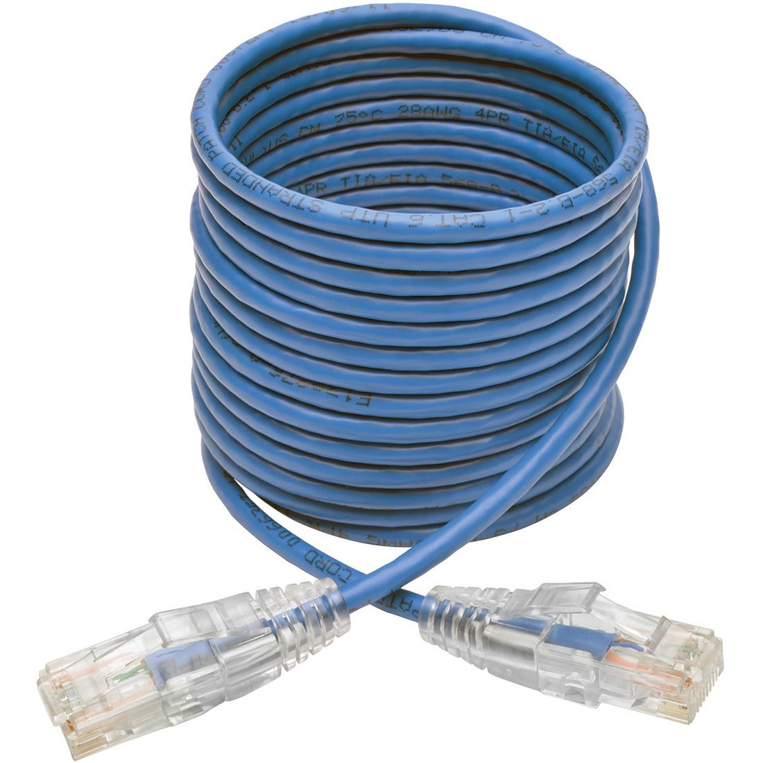 Tripp Lite 6ft Cat6 Gigabit Snagless Molded Slim UTP Patch Cable RJ45 M/M Blue 6' - 6 ft Category 6 Network Cable for Network Device, Switch, Router, Server, Modem, Printer, Computer - First End: 1 x ... - N201-S06-BL