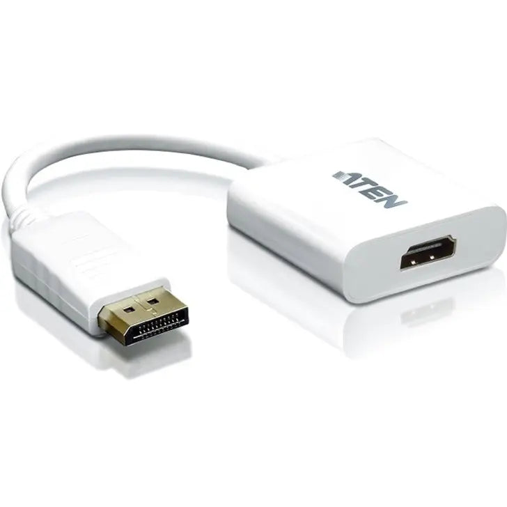 Aten DisplayPort to HDMI Adapter - DisplayPort/HDMI for Audio/Video Device, Notebook - 1 Pack - 1 x DisplayPort Male Digital Audio/Video - 1 x HDMI Female Digital Audio/Video - White - DisplayPort/HDM... - VC985 - eCommerce Business Prime