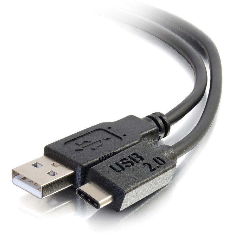 C2G 12ft USB C to USB A Cable - M/M - USB for Smartphone, Tablet, Hard Drive, Printer, Notebook, Cellular Phone - 60 MB/s - 12 ft - Type C Male USB - Type A Male USB - Black - 28873