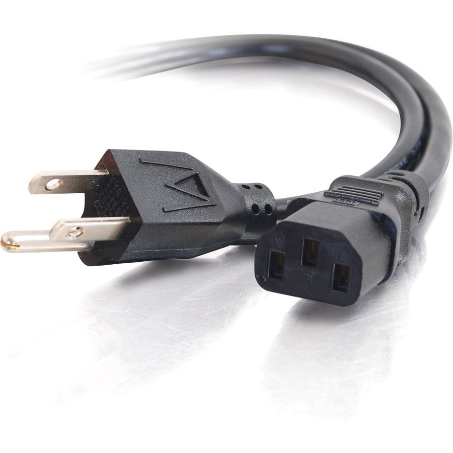 C2G 1ft Universal Power Cord - 18 AWG - NEMA 5-15P to IEC320C13 - 1ft 18 AWG Universal Power Cord (NEMA 5-15P to IEC320C13) (TAA Compliant) - 24240