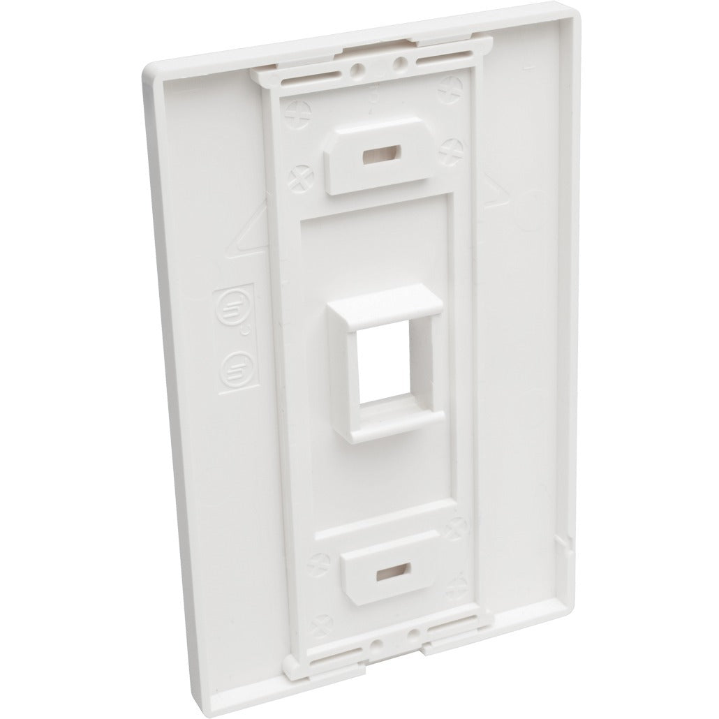 Tripp Lite Single-Gang 1-Port Wall Plate Keystone Cat5/6 USB HDMI Dport RCA - 1 x Total Number of Socket(s) - 1-gang - White - Polycarbonate - N080-101