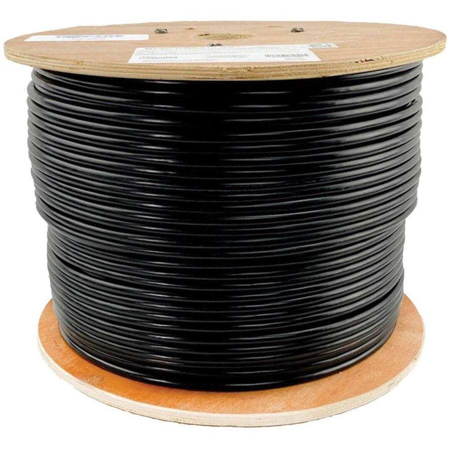 Tripp Lite 1000ft Cat6 Gigabit Bulk Cable Solid CMP Plenum PVC Black TAA - Category 6 for Network Device - 128 MB/s - 1000 ft - 1 x Bare Wire - 1 x Bare Wire - N224-01K-BK