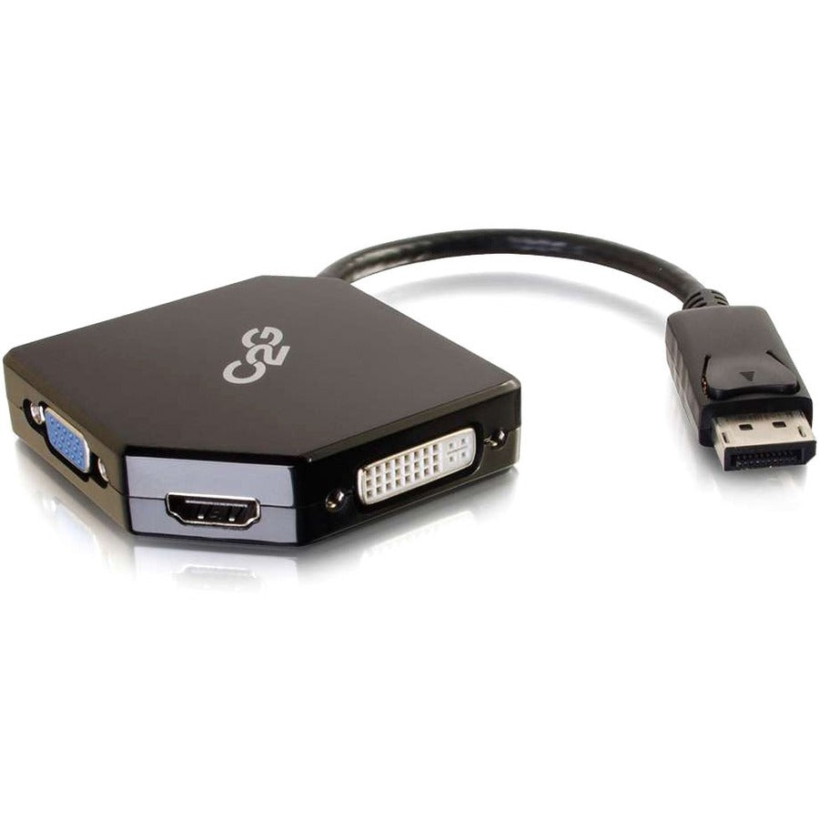 C2G DisplayPort to HDMI, VGA, DVI Adapter Converter - M/F - C2G DisplayPort Male to HDMI Female Adapter, DisplayPort Male to DVI Female Adapter, DisplayPort Male to VGA Female Adapter - 54340