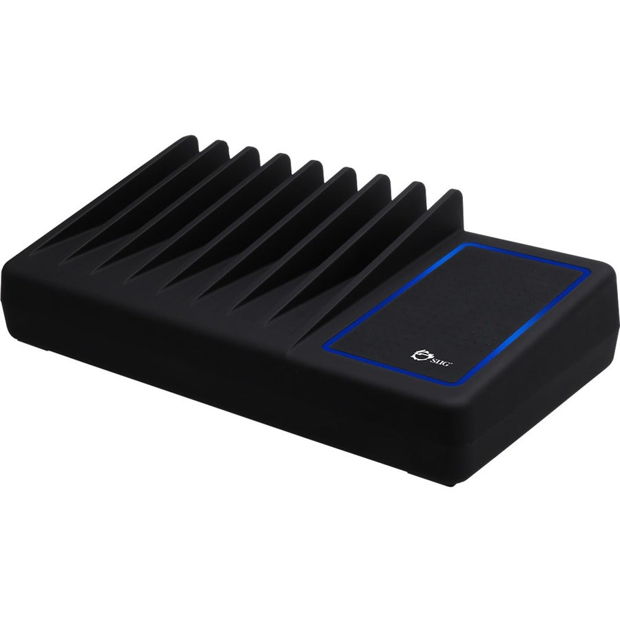 10-Port USB Charging Station with Ambient Light Deck - 90 W - 120 V AC, 230 V AC Input - 5 V DC/2.40 A Output - AC-PW1314-S1