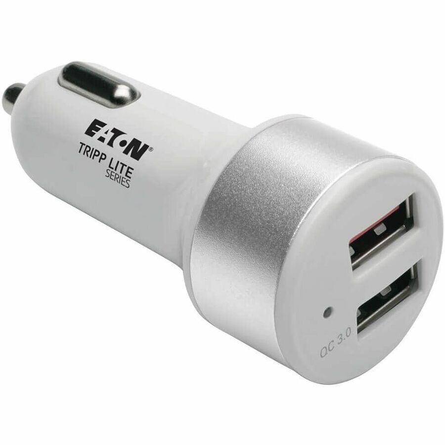 Tripp Lite Dual USB Car Charger w/ Quick Charge 3.0 for Tablets Smartphones - 12 V DC Input Voltage - 5 V DC, 9 V DC, 12 V DC Output Voltage - 3 A Output Current - U280-C02-S-QC3