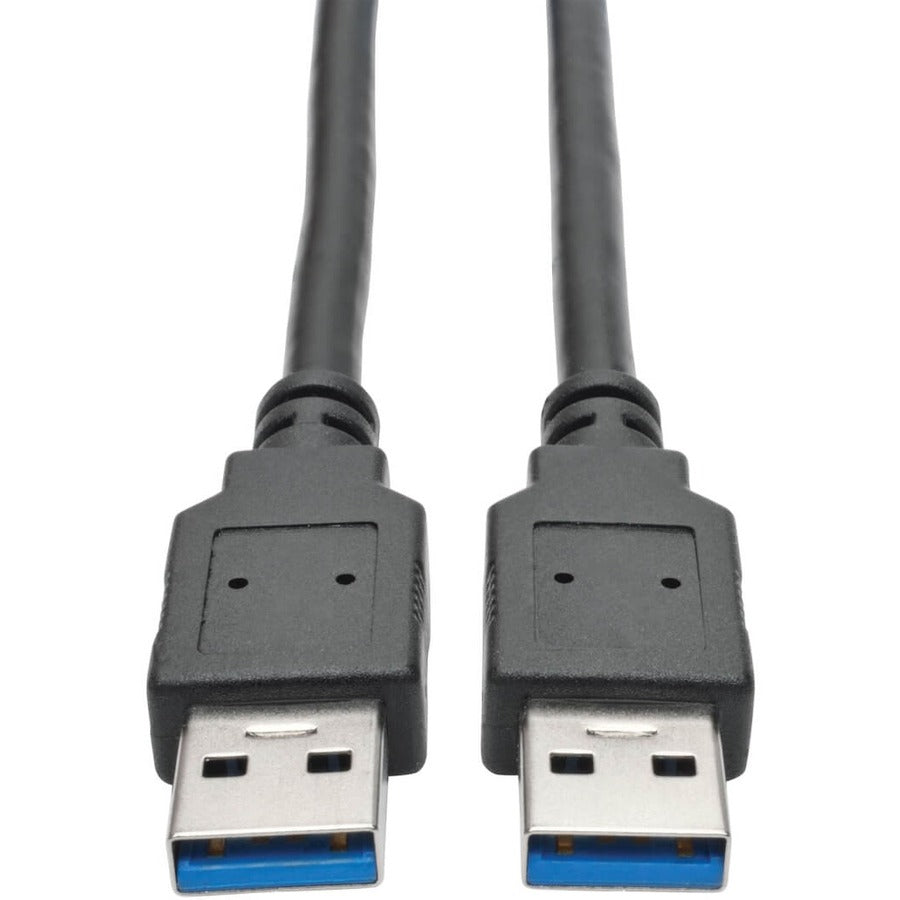 Tripp Lite 6ft USB 3.0 SuperSpeed A/A Cable M/M 28/24 AWG 5 Gbps Black 6' - USB for Notebook, Tablet, Chromebook - 640 MB/s - 5.91 ft - 1 x Type A Male USB - 1 x Type A Male USB - Nickel Plated, Gold-... - U320-006-BK