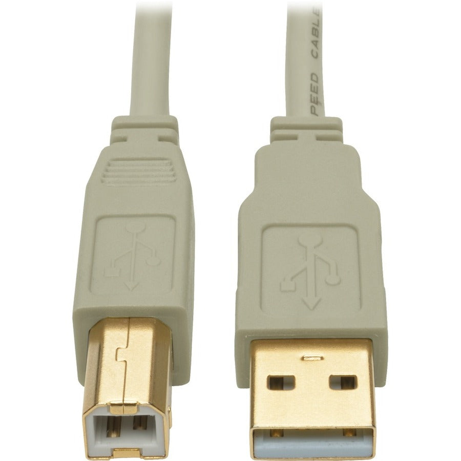 Tripp Lite 15ft USB 2.0 Hi-Speed A/B Cable M/M 28/24 AWG 480 Mbps Beige 15' - USB for Scanner, Notebook, Desktop Computer, Printer - 60 MB/s - 15.09 ft - 1 x Type A Male USB - 1 x Type B Male USB - Go... - U022-015-BE