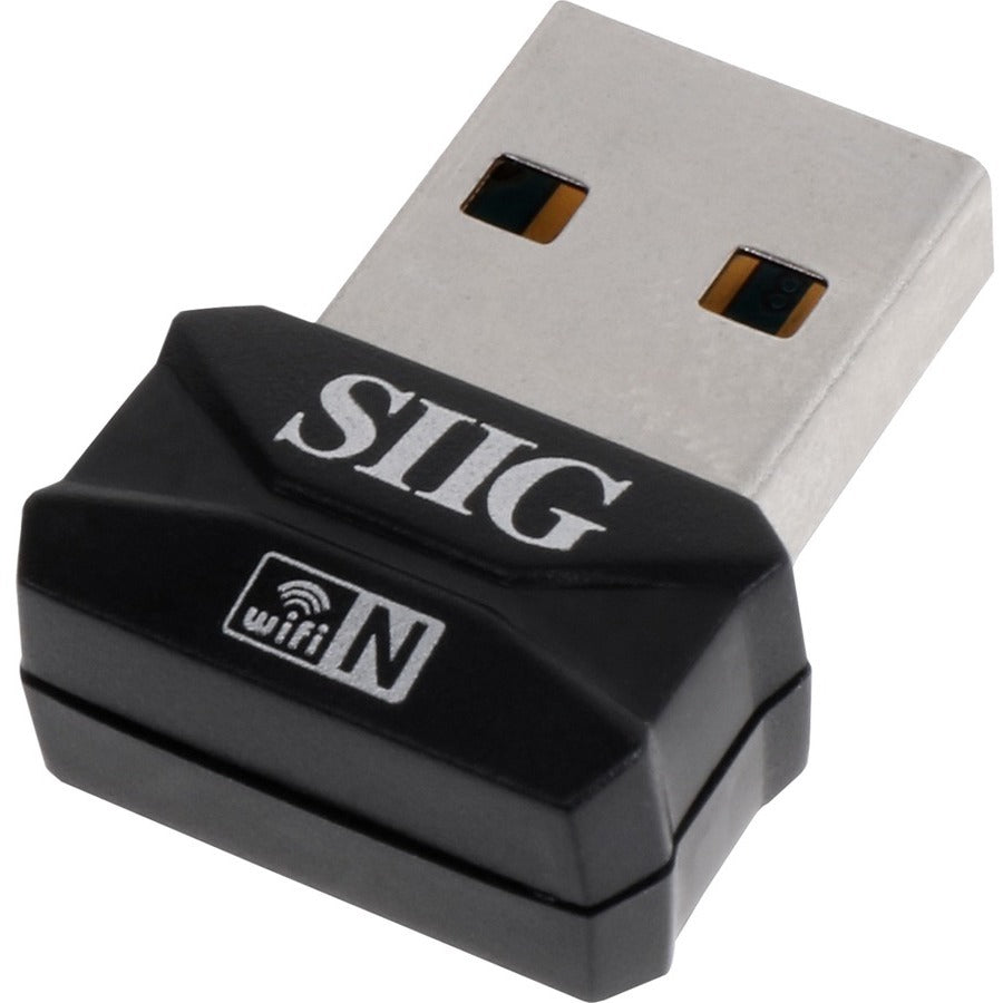 SIIG IEEE 802.11n Wi-Fi Adapter for Desktop Computer/Notebook - Mini USB - 150 Mbit/s - 2.40 GHz ISM - External - JU-WR0112-S2