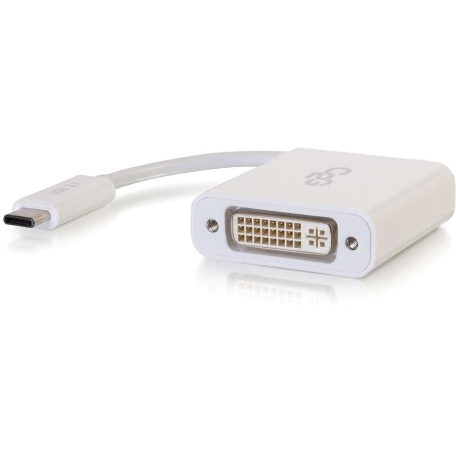 C2G USB C to DVI-D Adapter - 1 x Total Number of DVI (1 x DVI-D) - 29484