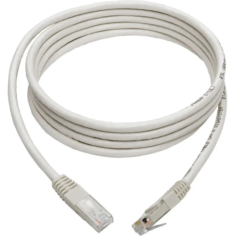 Tripp Lite 7ft Cat6 Gigabit Molded Patch Cable RJ45 M/M 550MHz 24 AWG White - Category 6 for Network Device, Router, Modem, Blu-ray Player, Printer, Computer - 128 MB/s - Patch Cable - 7 ft - 1 x RJ-4... - N200-007-WH - eCommerce Business Prime