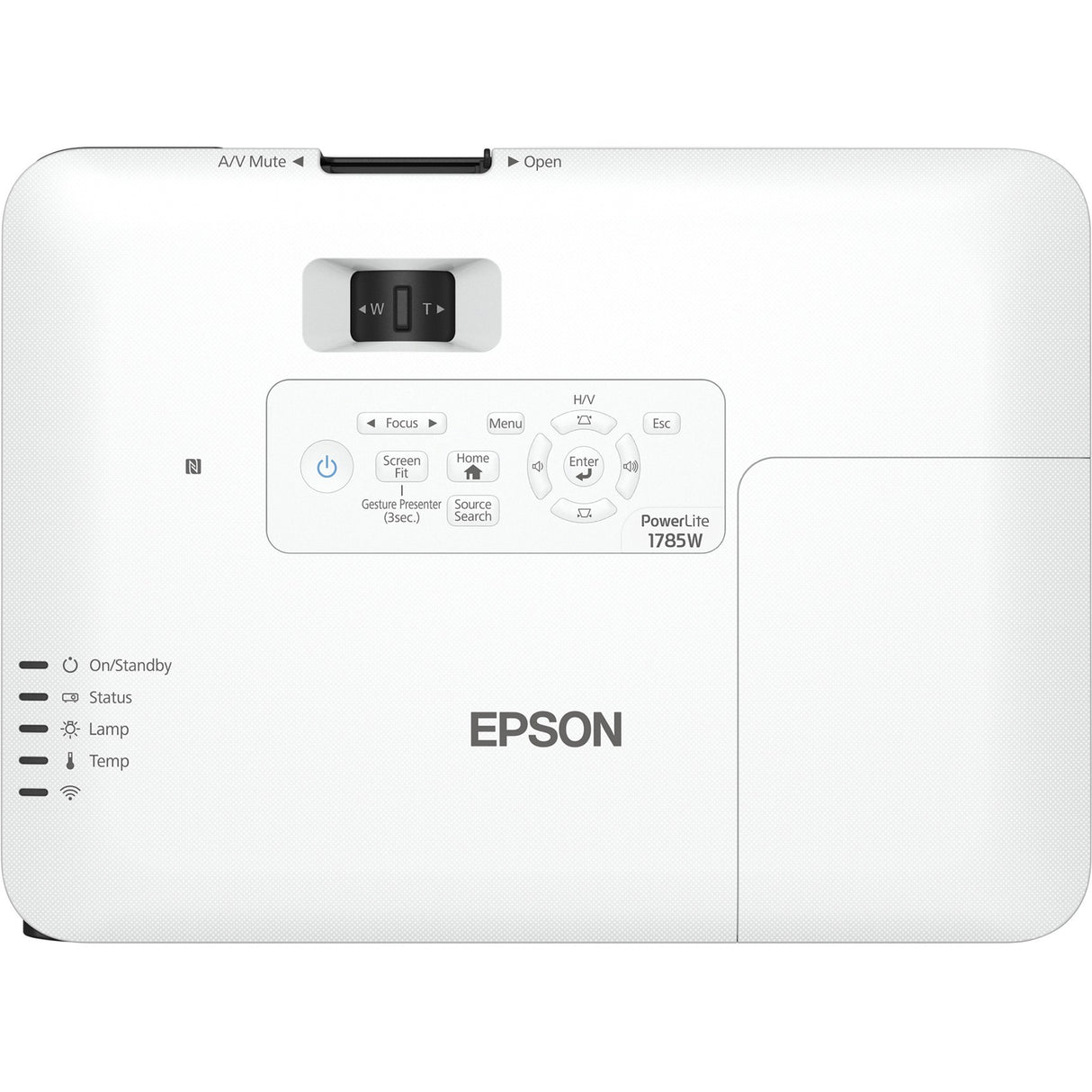 Epson PowerLite 1785W LCD Projector - 16:10 - 1280 x 800 - Rear, Ceiling, Front - 4000 Hour Normal Mode - 7000 Hour Economy Mode - WXGA - 10,000:1 - 3200 lm - HDMI - USB - Wireless LAN - V11H793020