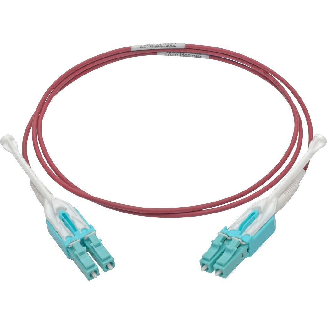 Tripp Lite 1M 10Gb Duplex Multimode Fiber Patch Cable 50/125 OM4 LC/LC LSZH - Fiber Optic for Network Device - 12.50 GB/s - Patch Cable - 3.28 ft - 2 x LC Male Network - 2 x LC Male Network - 50/125 &... - N821-01M-MG-T