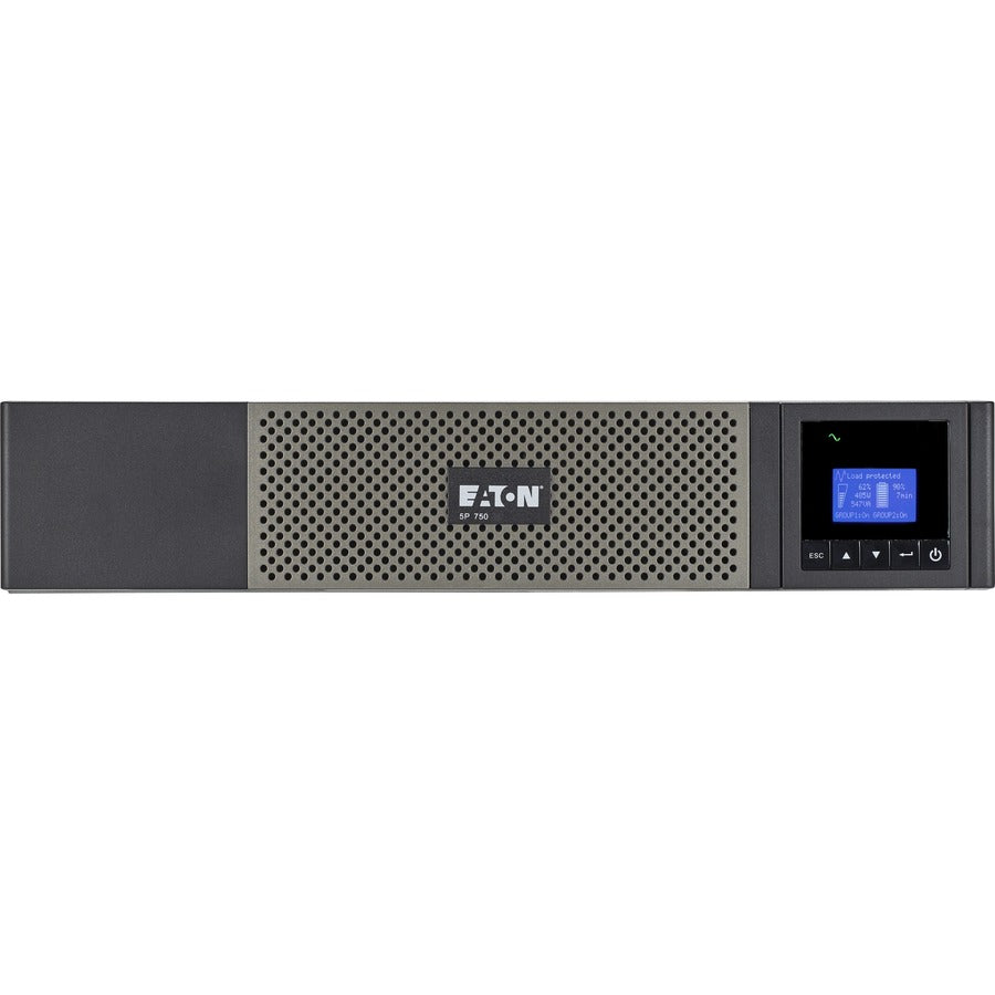 Eaton 5P UPS 750VA 600 Watt 120V True Sine Wave Rackmount UPS Network Card Optional - 2U Rack-mountable, Wall Mountable - 120 V AC Input - 120 V AC Output - 10 x NEMA 5-15R - 5P750RC