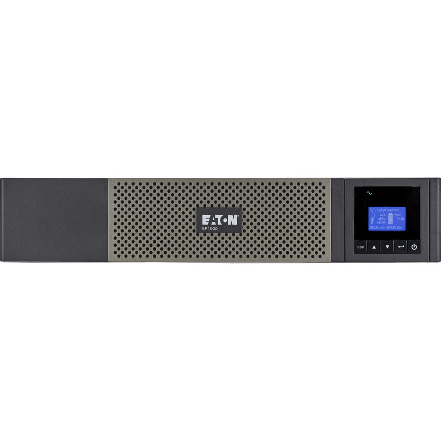 Eaton 5P UPS 1000VA 770 Watt 120V 2U Rackmount True SineWave Network Card Optional - 2U Rack-mountable, Wall Mountable - 120 V AC Input - 120 V AC Output - 10 x NEMA 5-15R - 5P1000RC