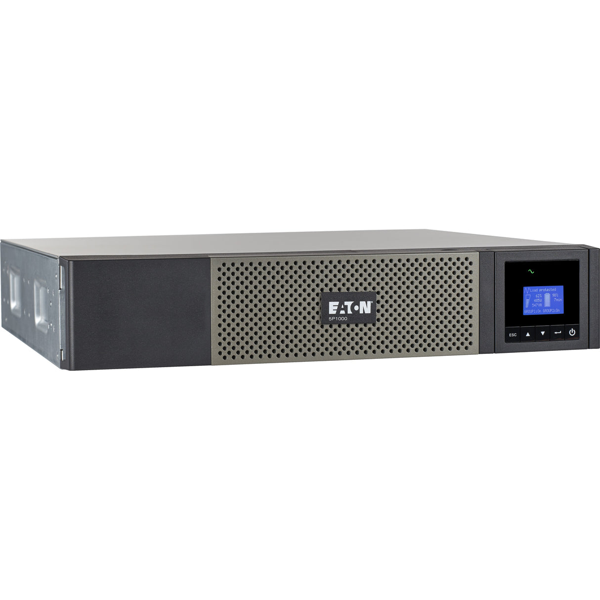 Eaton 5P UPS 1000VA 770 Watt 120V 2U Rackmount True SineWave Network Card Optional - 2U Rack-mountable, Wall Mountable - 120 V AC Input - 120 V AC Output - 10 x NEMA 5-15R - 5P1000RC