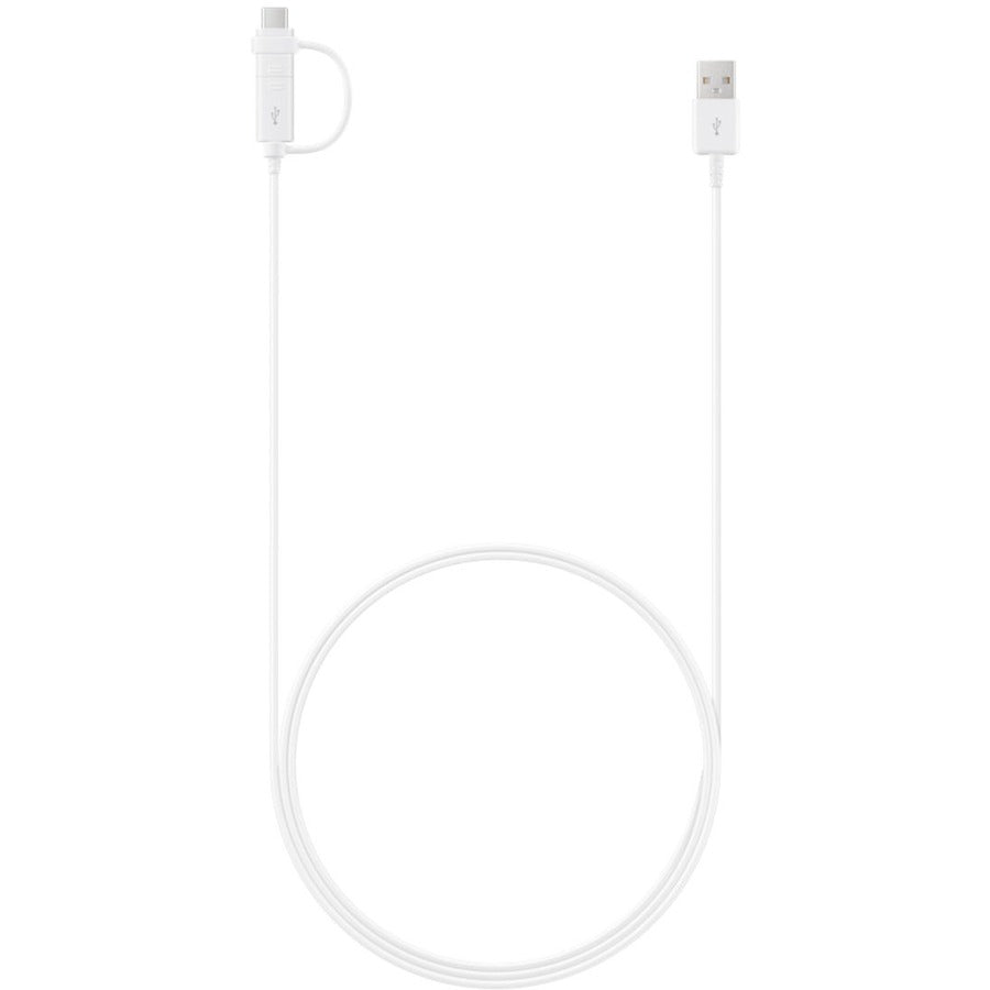Samsung Micro USB & USB-C Combo Cable - USB Data Transfer Cable for Tablet - First End: 1 x USB Type A - Male - Second End: 1 x Micro USB - Male, 1 x USB Type C - Male - EP-DG930DWEGUJ