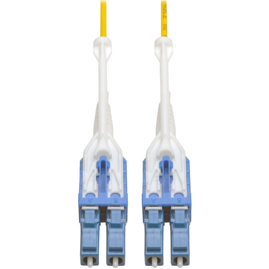 Tripp Lite 5M Duplex SMF 9/125 Uniboot Fiber Optic Patch Cable LC/LC 16' - Fiber Optic for Patch Panel, Switch, Network Device - 1.25 GB/s - Patch Cable - 16.40 ft - 2 x LC Male Network - 2 x LC Male ... - N370-05M-T