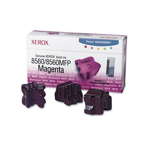 XEROX  Solid Ink Stick, 3,400 Page-Yield, Magenta, 3/Box - 108R00724