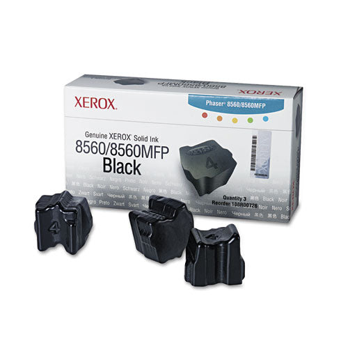 XEROX  Solid Ink Stick, 3,400 Page-Yield, Black, 3/Box - 108R00726