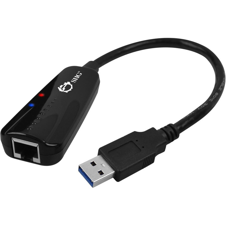 SIIG USB 3.0 to Gigabit Ethernet Adapter - USB 3.0 - 125 MB/s Data Transfer Rate - 1 Port(s) - 1 - Twisted Pair - 10/100/1000Base-T - Desktop - JU-NE0711-S1
