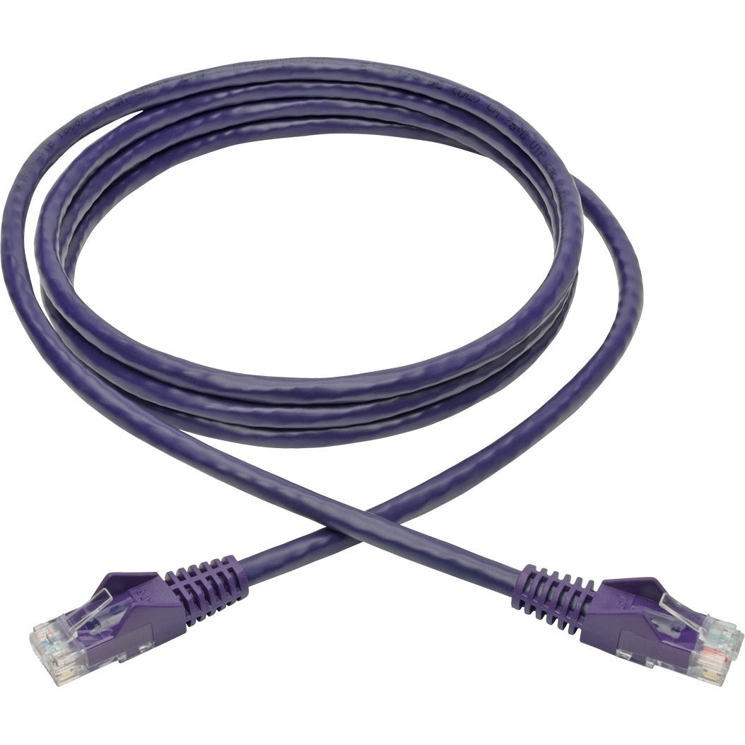 Tripp Lite 6ft Cat6 Snagless Molded Patch Cable UTP Purple RJ45 M/M 6' - Category 6 for Switch, Hub, Network Device, Router, Modem, Server, Network Adapter - 128 MB/s - Patch Cable - 6 ft - 1 x RJ-45 ... - N201-006-PU