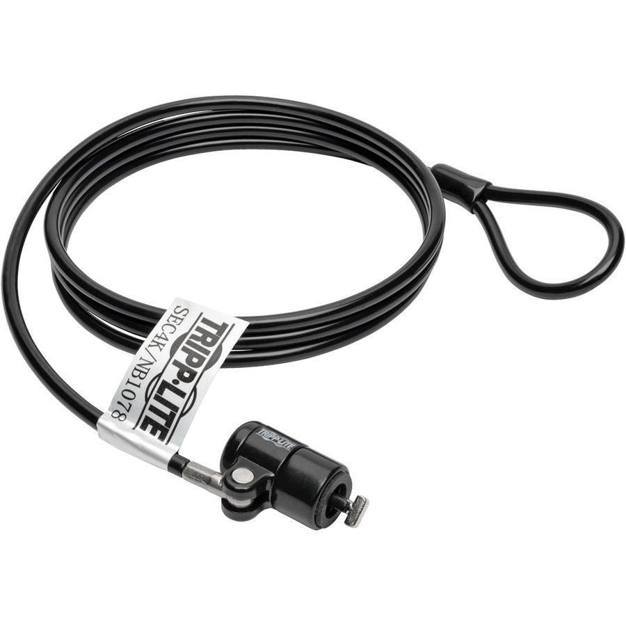 Tripp Lite Laptop Security Lock Keyed Theft Deterrent Cable 4ft 4' - Polyvinyl Chloride (PVC), Nickel, Zinc Alloy - 4 ft - For Notebook, Docking Station - SEC4K