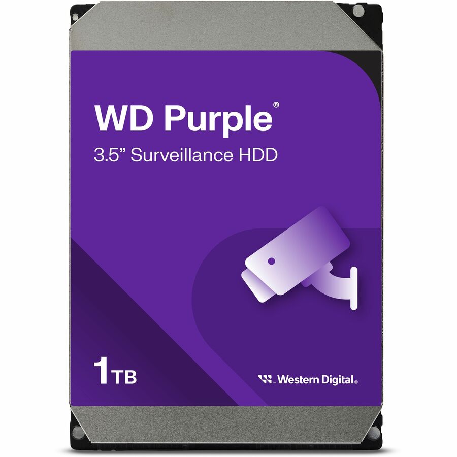 WD Purple 1TB Surveillance Hard Drive - Network Video Recorder Device Supported - 5400rpm - 3 Year Warranty - WD10PURZ