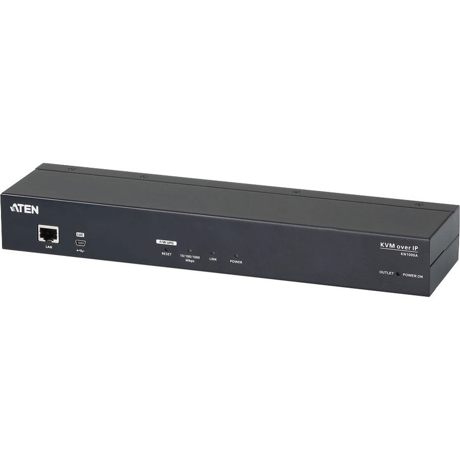 ATEN KN1000A Single Port KVM over IP Switch-TAA Compliant - 1 Computer(s) - 1 Local User(s) - 1 Remote User(s) - 1920 x 1200 - 1 x Network (RJ-45) - 1 x USB - Management Port - KN1000A