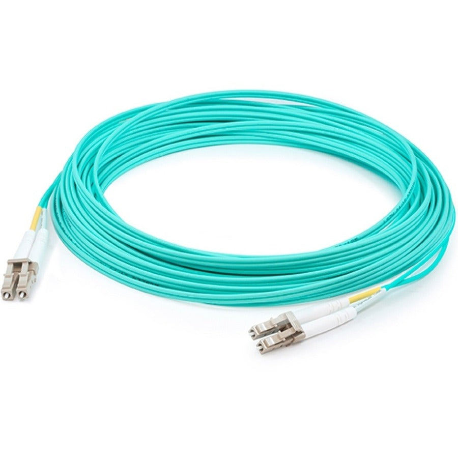 AddOn 25m LC (Male) to LC (Male) Aqua OM4 Duplex Fiber OFNR (Riser-Rated) Patch Cable - 100% compatible and guaranteed to work in OM4 and OM3 applications - ADD-LC-LC-25M5OM4