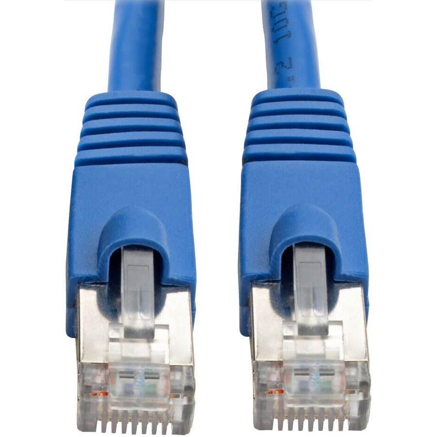 Tripp Lite Cat6a Snagless Shielded STP Network Patch Cable 10G Certified, PoE, Blue RJ45 M/M 35ft 35' - Category 6a for Network Device, Switch, Modem, Router, Hub, Patch Panel, VoIP Device, Camera - 1 - N262-035-BL