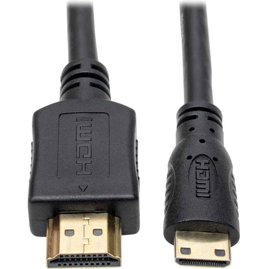 Tripp Lite High-Speed HDMI to Mini-HDMI Cable w Ethernet & Digital Video Audio M/M 1080p 1ft 1' - HDMI for Audio/Video Device, Blu-ray Player, A/V Receiver, Monitor, Projector, TV - 1.28 GB/s - 11.81" - P571-001-MINI