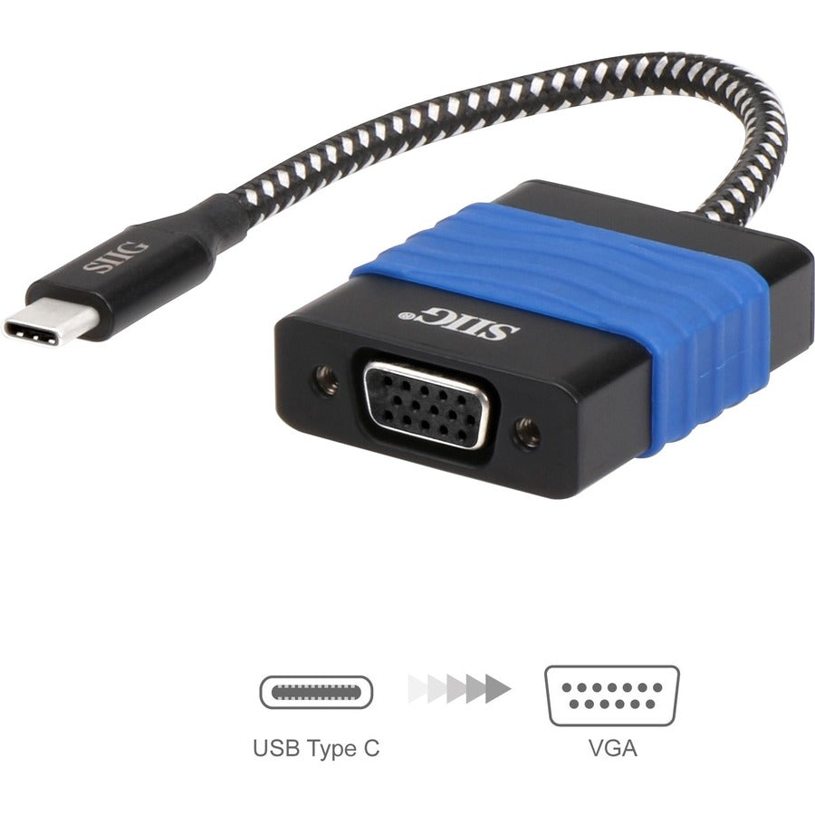 SIIG USB Type-C to VGA Video Cable Adapter - USB Type C - 1 x VGA - CB-TC0114-S2