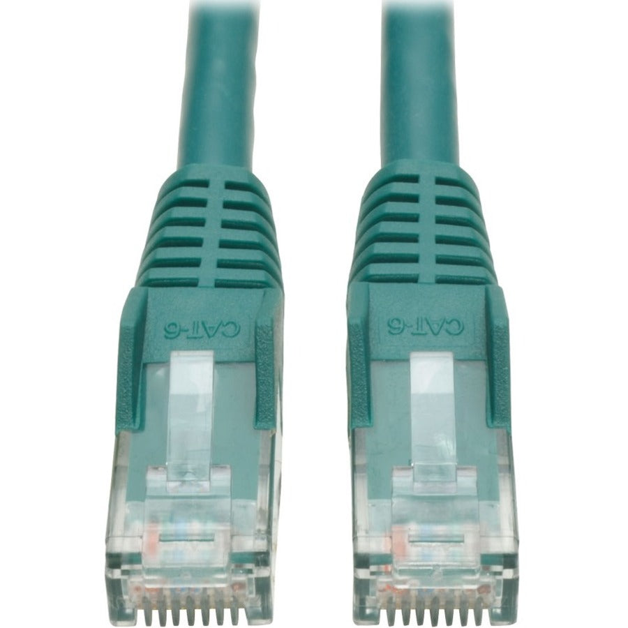 Tripp Lite Cat6 GbE Gigabit Ethernet Snagless Molded Patch Cable UTP Green RJ45 M/M 6in 6" - Category 6 for Network Device, Network Adapter, Router, Server, Modem, Hub, Switch - 128 MB/s - Patch Cable - N201-06N-GN