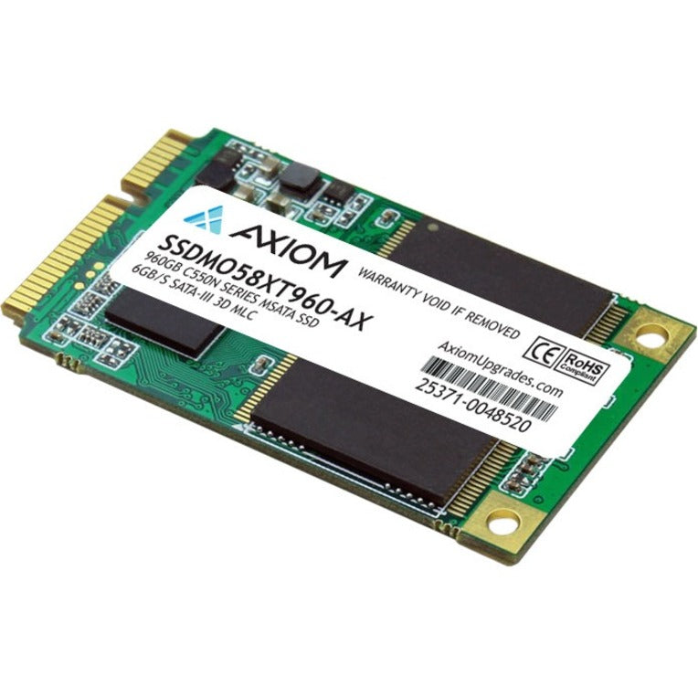 Axiom 960GB C550n Series mSATA SSD 6Gb/s SATA-III - 550 MB/s Maximum Read Transfer Rate - 3 Year Warranty - SSDMO58XT960-AX