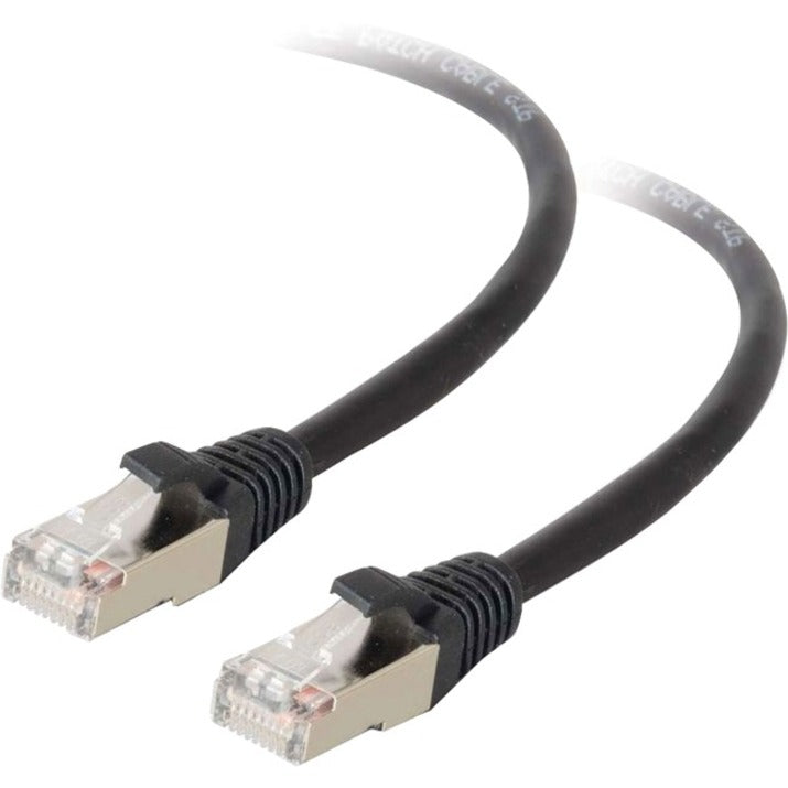 C2G-50ft Cat5e Molded Shielded (STP) Network Patch Cable - Black - Category 5e for Network Device - RJ-45 Male - RJ-45 Male - Shielded - 50ft - Black - 28696