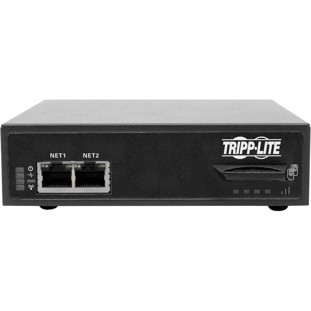 Tripp Lite 4-Port Console Server Cellular Gateway Dual GB NIC & SIM, 4G LTE - Twisted Pair - 2 x Network (RJ-45) - 4 x USB - 4 x Serial Port - 1000Base-X - Gigabit Ethernet - Management Port - Rack-mo - B093-004-2E4U-V