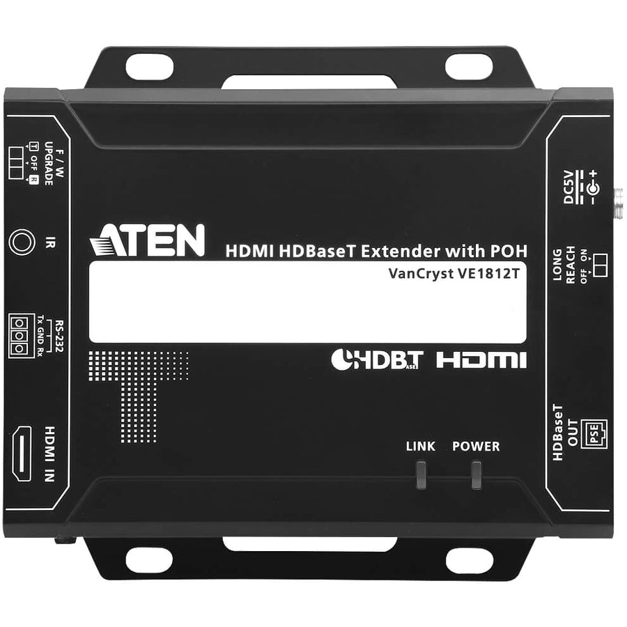 ATEN HDMI HDBaseT Transmitter with POH (4K@100m) (HDBaseT Class A)-TAA Compliant - 1 Input Device - 492.13 ft Range - 1 x Network (RJ-45) - 1 x HDMI In - 4K - 4096 x 2160 - Twisted Pair - Category 6a - VE1812T