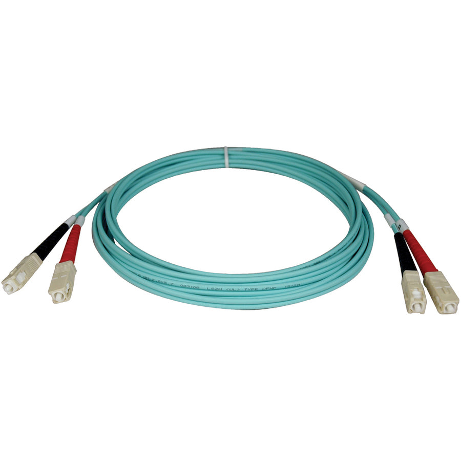 Tripp Lite 15M 10Gb Duplex Multimode 50/125 OM3 LSZH Fiber Optic Patch Cable SC/SC Aqua 50' 50ft 15 Meter - 49.21ft - N806-15M