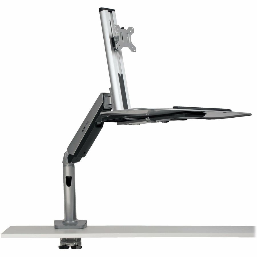 Tripp Lite WorkWise Desk-Mounted Workstation, Single Display - Desk Mount for Workstation, Flat Panel Display, Monitor, TV, Display Screen - Black - 1 Display(s) Supported - 32" Screen Support - 18 lb - WWSS1332C