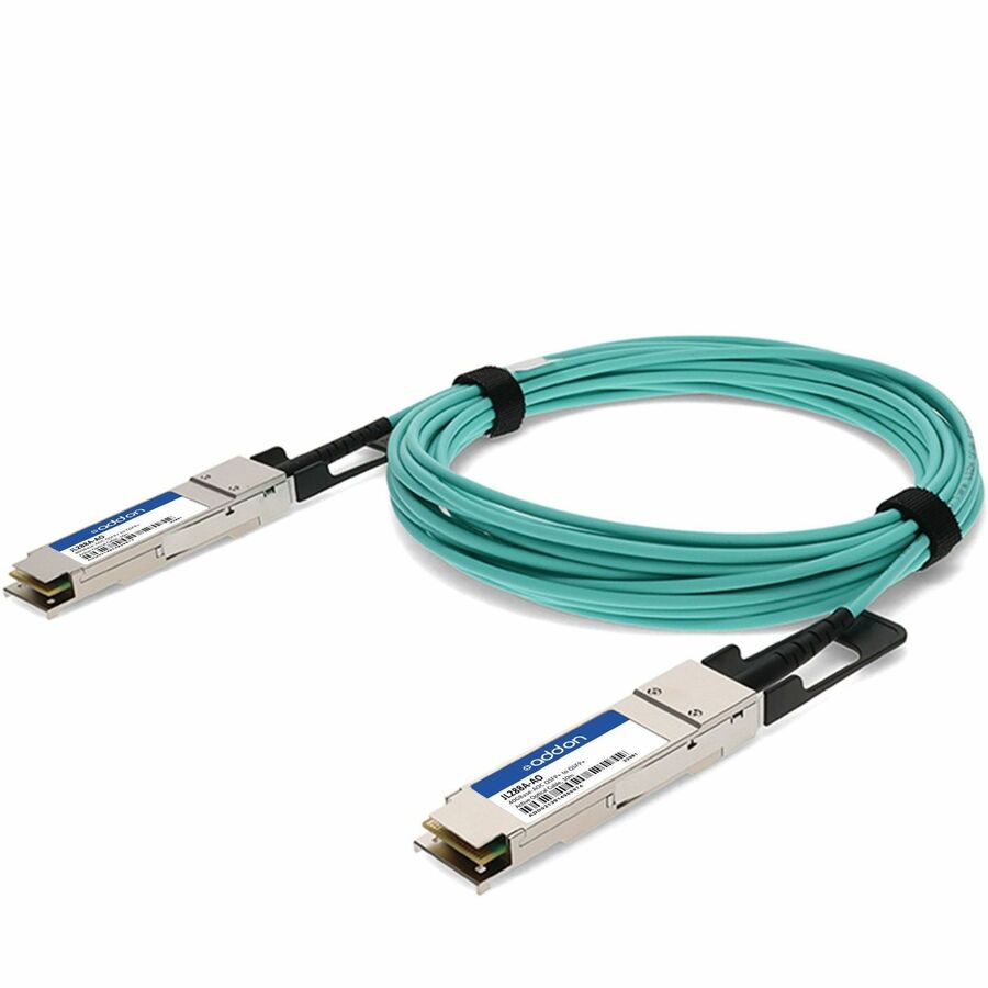 AddOn HP JL288A Compatible TAA Compliant 40GBase-AOC QSFP+ to QSFP+ Active Optical Cable (850nm, MMF, 10m) - 100% application tested and guaranteed to work - JL288A-AO