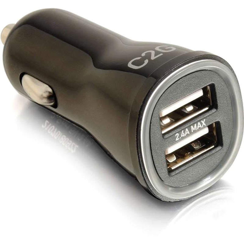 C2G USB Car Charger - Power Adapter - Smart Car Charger - 12 V DC, 24 V DC Input - 5 V DC/2.40 A Output - 21070