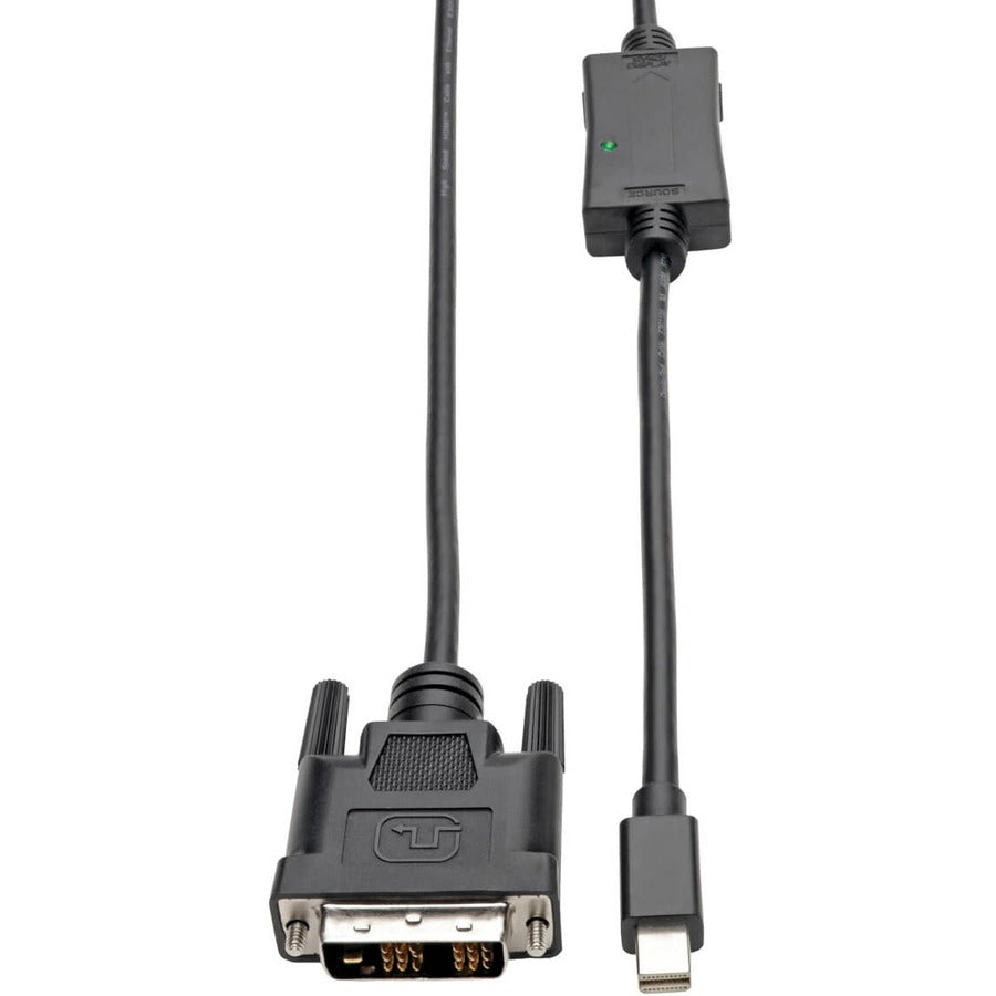 Tripp Lite Mini DisplayPort to DVI Adapter Cable M/M 1080p mDP to DVI 10ft - DVI-D/Mini DisplayPort for Audio/Video Device, Monitor, TV, Digital Signage Display, Graphics Card - 10 ft - 1 x Mini Displ... - P586-010-DVI