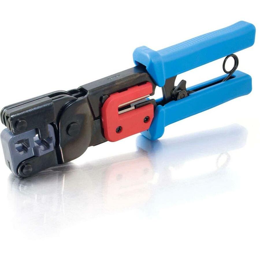 C2G RJ11/RJ45 Crimping Tool with Cable Stripper - Black - Steel - 2 lb - 19579