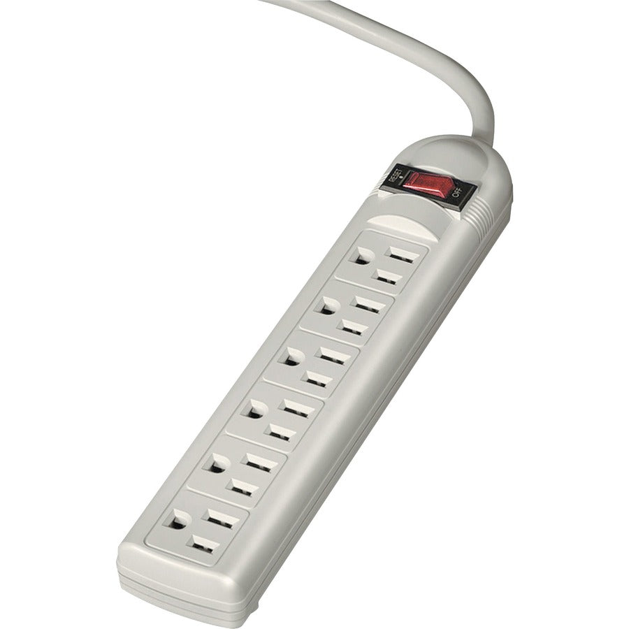 6 Outlet Power Strip with 90 Degree Outlets - 3-prong - 6 - 6 ft Cord - Platinum - 99028