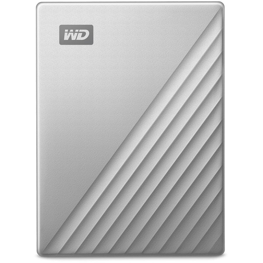 WD My Passport Ultra WDBFTM0040BSL 4 TB Portable Hard Drive - External - Silver - USB 3.0 - 256-bit Encryption Standard - 3 Year Warranty - WDBFTM0040BSL-WESN