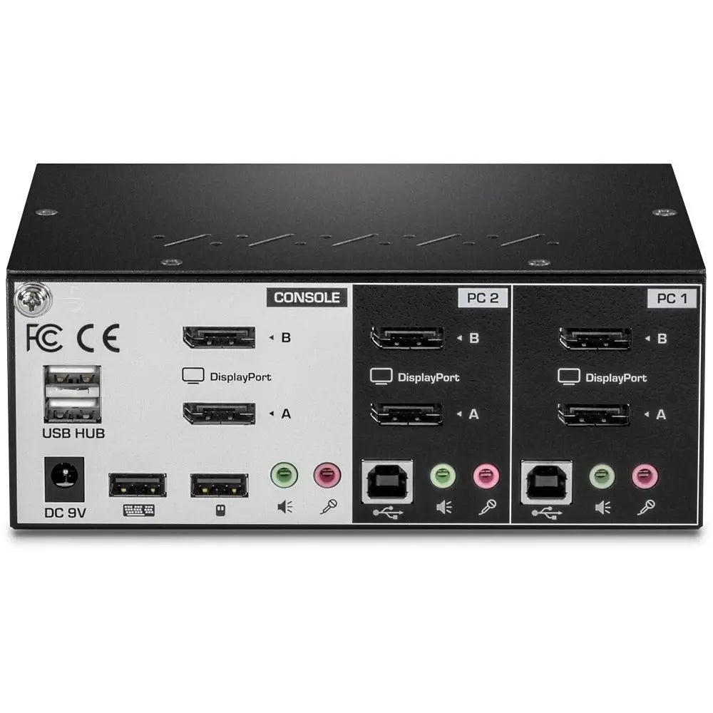 TRENDnet 2-Port Dual Monitor DisplayPort KVM Switch With Audio, 2-Port USB 2.0 Hub, 4K UHD Resolutions Up To 3840 x 2160, Connect Two DisplayPort Monitors, Dual Monitor KVM Switch, Black, TK-240DP - 2... - TK-240DP - eCommerce Business Prime