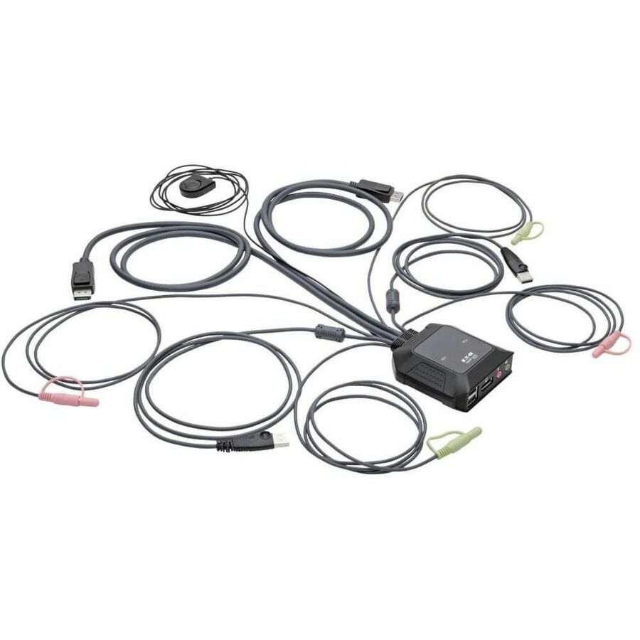 Tripp Lite 2-Port USB DisplayPort Cable KVM Switch w A/V Peripheral Sharing - 2 Computer(s) - 1 Local User(s) - 0 Remote User(s) - 4096 x 2160 - 0 - 2 x USB - Desktop - 1 x DisplayPort - B032-DPUA2
