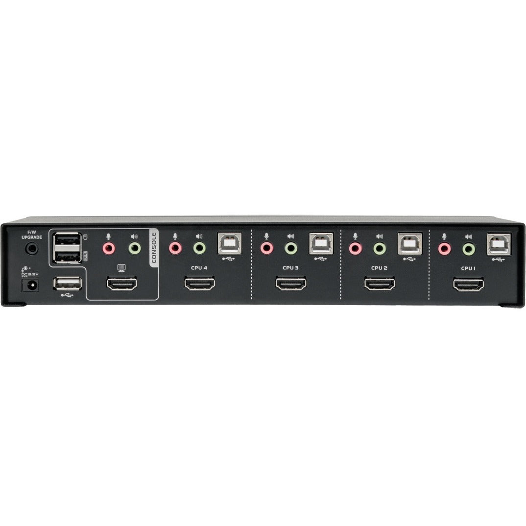 Tripp Lite 4-Port HDMI/USB KVM Switch with Audio/Video and USB Peripheral Sharing - 4 Computer(s) - 1 Local User(s) - 1920 x 1200 - 8 x USB - 5 x HDMI - B004-HUA4-K