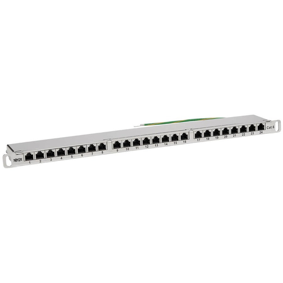 Tripp Lite Cat5e / Cat6 Patch Panel 24-Port Shielded Krone IDC 568A/B, 0.5U - 24 Port(s) - 24 x RJ-45 - 0.5U High - Rack-mountable - TAA Compliant - N252-024-HU-SHK